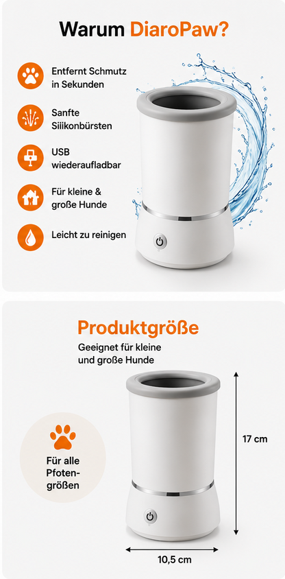DiaroPaw™ Automatischer Pfotenreiniger