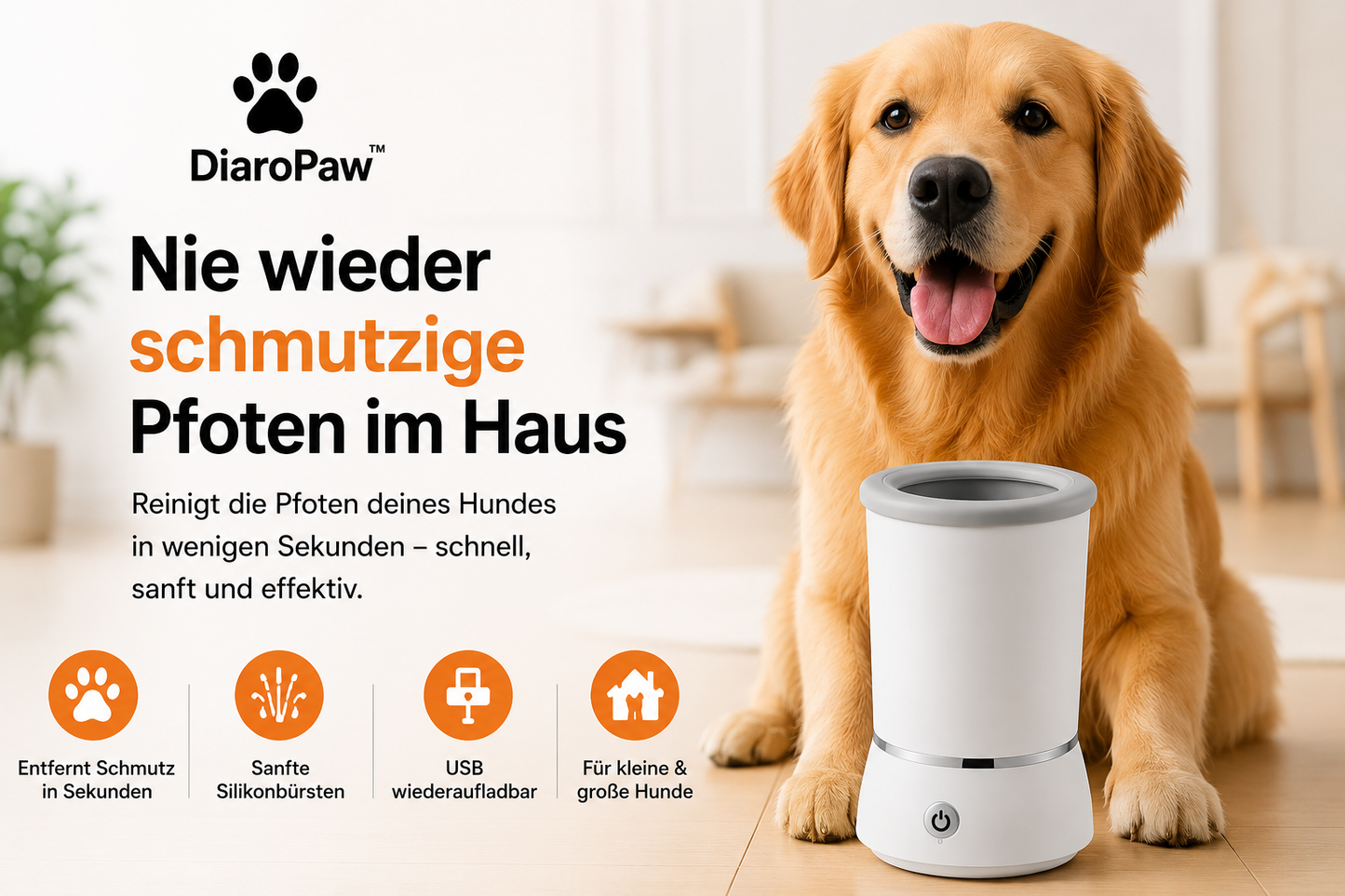 DiaroPaw™ Automatischer Pfotenreiniger